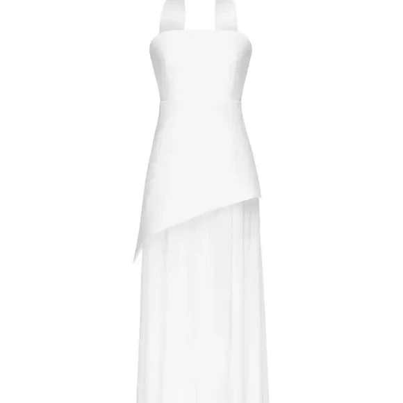 Elegant White Evening Dress - Picture 4 of 10